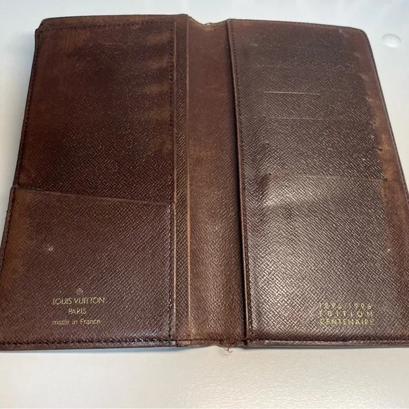 Louis Vuitton Ebene Damier Centaire Edition Vintage Wallet - Picture 5 of 11